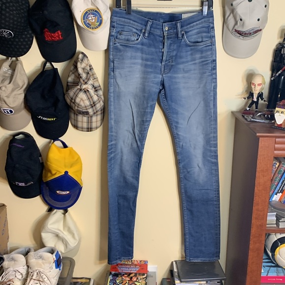 Vintage All Saints Cigarette True Blue Faded Slim Denim 30W/32L - Picture 2 of 15